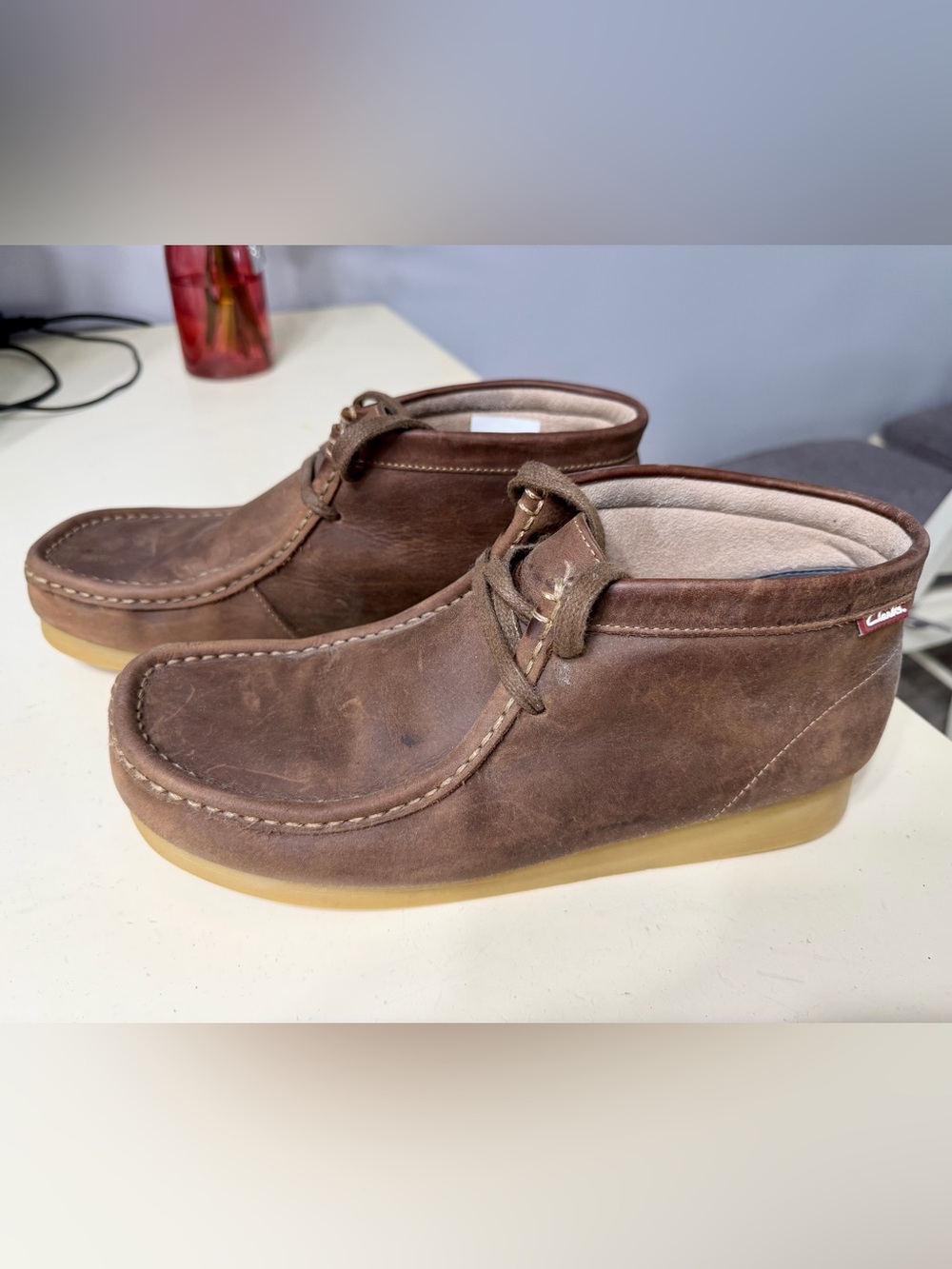 Clarks Brown Leather Chukka Wallabee Boots
